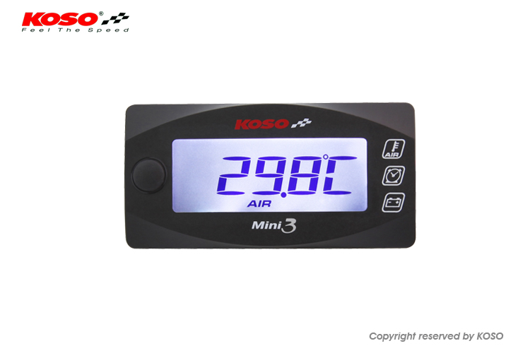 MINI 3 AIR TEMP & CLOCK & VOLT METER